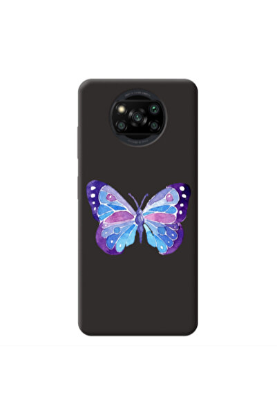 Other Xiaomi Poco X3 /X3 Pro Big Butterfly Black Colored Silicone TPU Θήκη