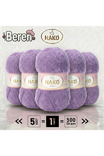 NAKO Paris - 06684 Light Plum - 5-Pack - 100Gr/245M - Hand Knitting Yarn - Ca...