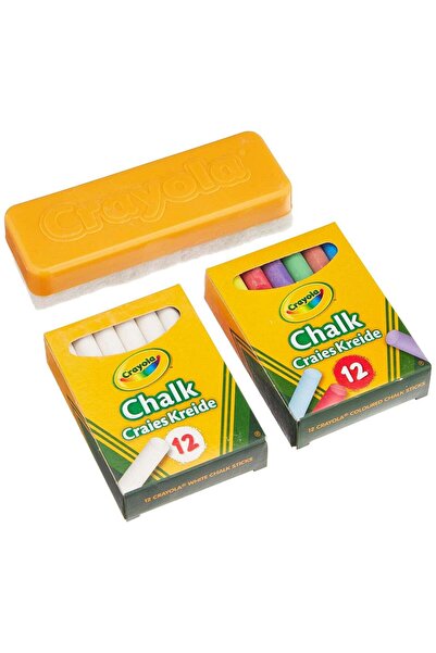 Crayola Chalk Set – 12 White & 12 Coloured