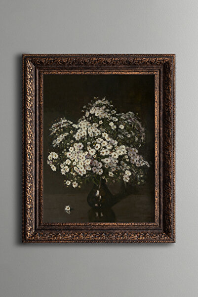 epiqart Daisies in a Vase - Vintage Patterned Painting - Thick Model