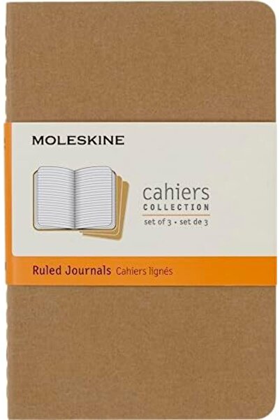 Moleskine Ruled Cahier Kraft Cover 3 Set)