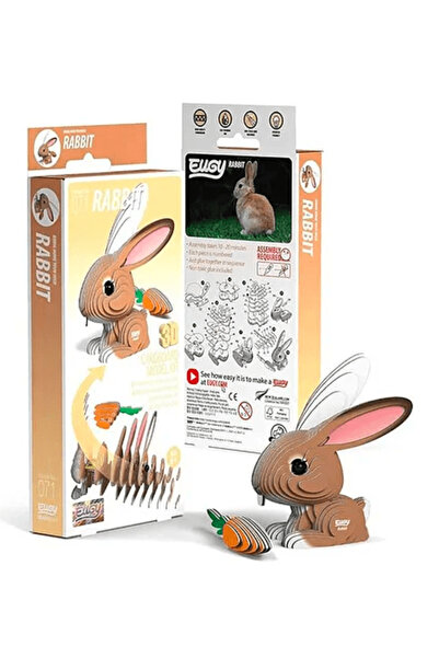 Eugy Rabbit 3D Puzzle Cute & Crafty Woodland Friend