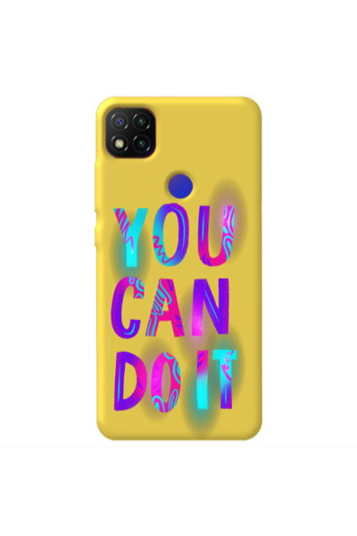 Other Xiaomi Redmi 9c You Can Doit Yellow Colored Silicone TPU Θήκη