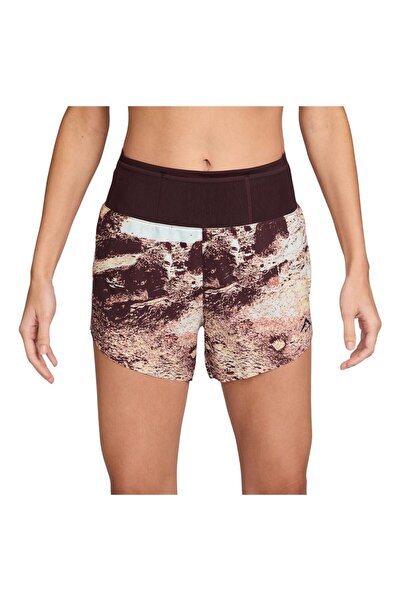 Nike Șorturi de damă Dri-FIT Trail, cu talie medie, căptușite, lungime 4 inci...