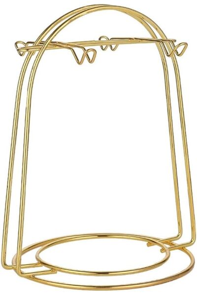 Arabest Tea Cup,Saucer Display Stand Holder Rack,Metal Gold Coffee Mug Organi...