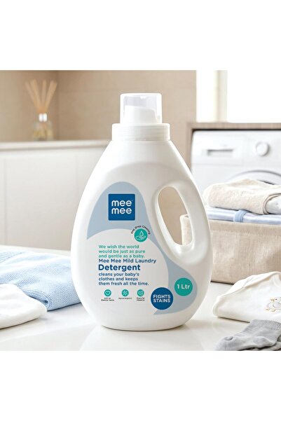 mee mee Baby Liquid Detergent 1 L | pH Balanced, Free from Harsh Chemicals, S...