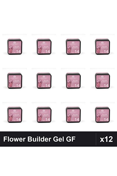 global fashion Pachet 12 Flower Builder Gel 8ml Nr.14 Constructie Unghii UV