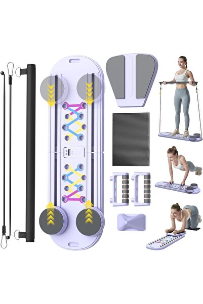 Arabest 6-in-1 Pilates Reformer Set,Portable Foldable Ab Core Trainer,Multifu...