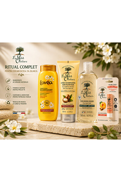 Le Petit Olivier & Lovea – Set Îngrijire Completă 4 Produse | Șampon, Balsam,...