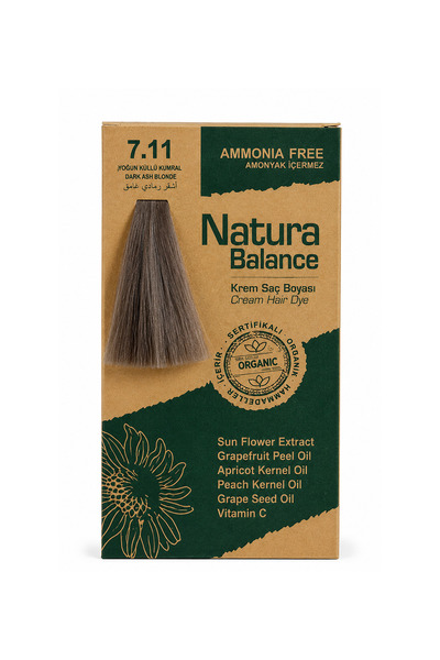 NATURABALANCE Natura Balance Yoğun Küllü Kumral 7.11 Krem Saç Boyası