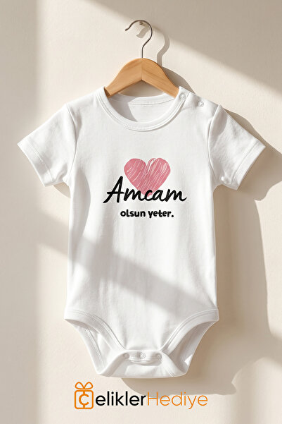 ÇELİKLER HEDİYE Let There Be an Uncle Printed Baby Bodysuit 100% Cotton Unise...