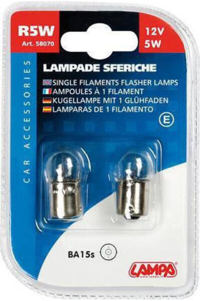 Lampa Λάμπες Αυτοκινήτου Σετ Λαμπτήρων R5W 12V 5W 2 τεμάχια