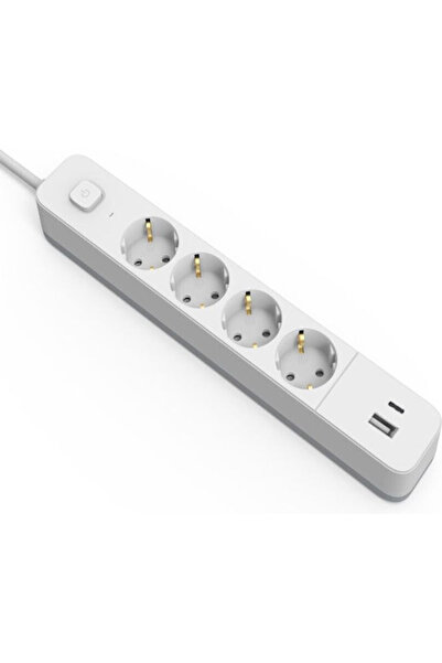 Entac ESES1.5G4-1.5-SW-1UA1UC Πολύπριζο 4 θέσεων με 1 USB-A, 1 USB-C, διακόπτ...