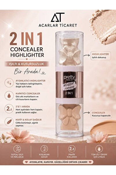 Acarlar Ticaret Concealer & Highlighter Mucizevi İkili
