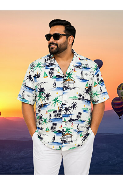 ANNEX Large Size Cotton Short Sleeve Men's Shirt