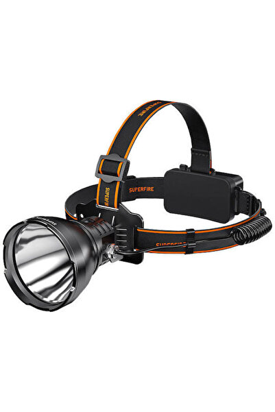SUPERFIRE Επαναφορτιζόμενος Φακός Κεφαλής LED IP44 με Μέγιστη Φωτεινότητα 230...