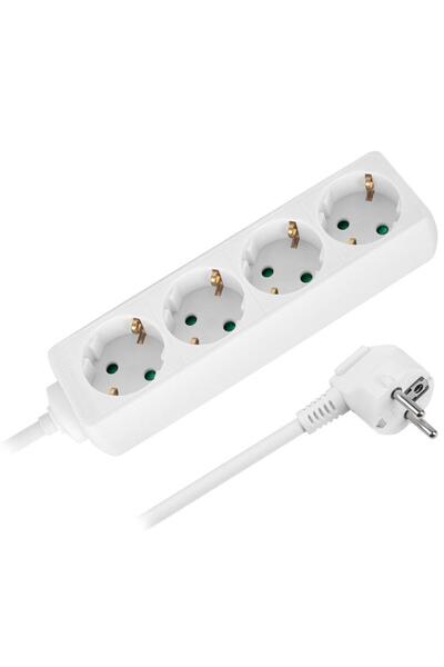 Rebel URZ3071-2B Prelungitor, 4 prize, 3 x 1.5 mm², 2 m, Alb
