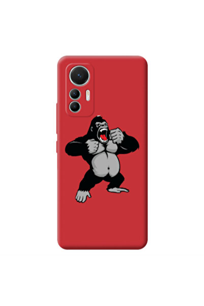 Other Xiaomi Mi 12 Lite Angry Gorilla2 Red Colored Silicone TPU Θήκη