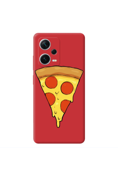Other Xiaomi Poco X5 Pizza Slice Red Colored Silicone TPU Θήκη