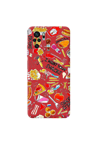 Other Xiaomi Redmi Note 10S Snack attack Red Colored Silicone TPU Θήκη