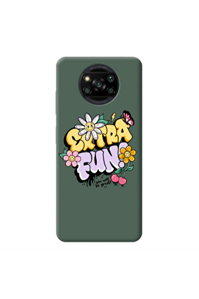 Other Xiaomi Poco X3 Pro Extra Fun Dark Green Colored Silicone TPU Θήκη