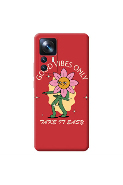 Other Xiaomi Mi 12T Good Vibes Only Red Colored Silicone TPU Θήκη