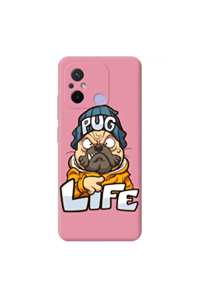 Other Xiaomi Redmi 12C Pug Life 2 Pink Colored Silicone TPU Θήκη