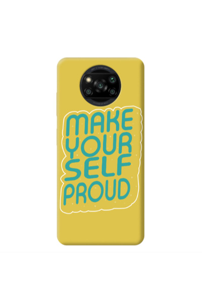 Other Xiaomi Poco X3 /X3 Pro Make Your Self Proud Yellow Colored Silicone TPU...