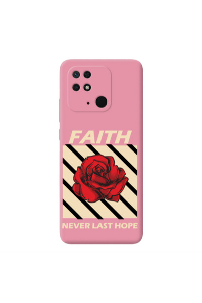 Other Xiaomi Redmi 10C Faith Never Last Hope Pink Colored Silicone TPU Θήκη