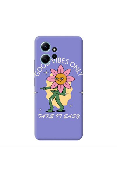 Other Xiaomi Redmi Note 12 4G Good Vibes Only Purple Colored Silicone TPU Θήκη