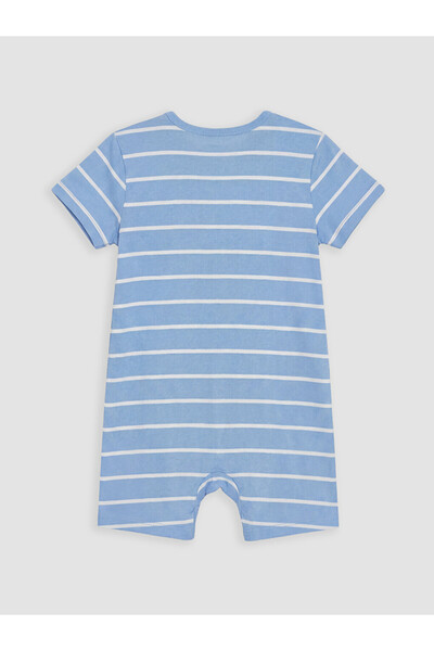 LC Waikiki Crew Neck Printed Baby Boy Short Jumpsuit