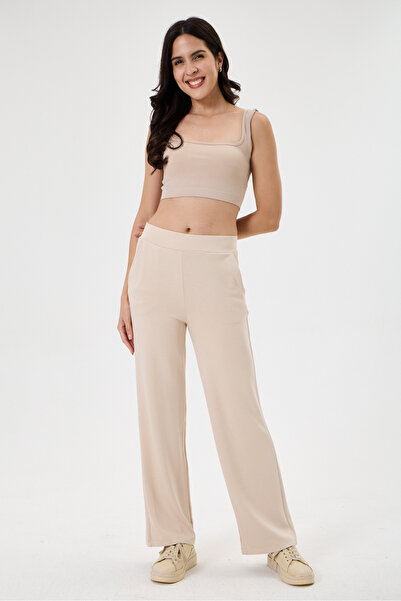 della moor Women's Beige Regular Fit Waist-Corseted Tube-Leg Lycra Stretchy T...