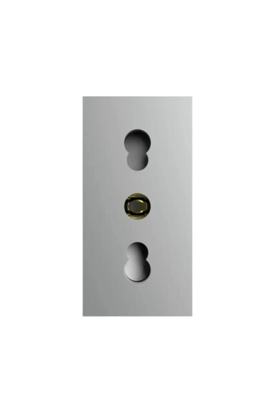 OEM Livolo simple socket with grounding, Italian model, silver