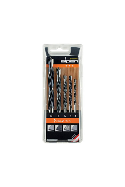 OEM Set burghie din lemn Alpen Ø4-10 mm, 5 piese