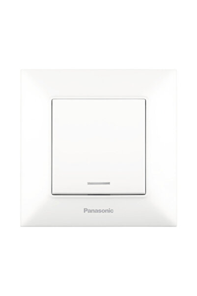 OEM Panasonic Arkedia Slim single switch, with light, white, incl. frame
