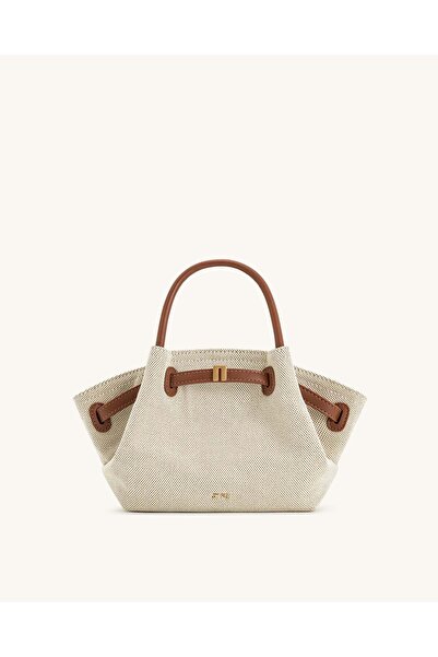 JW PEI Hana Mini Tote Bag - Brown Canvas