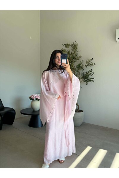 Bade Butik Pink cape-lined dress