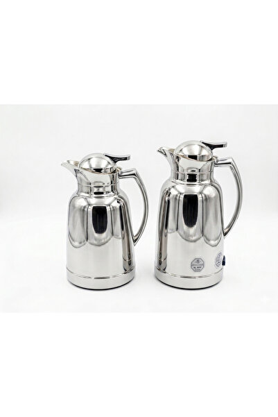 ALSAIF KITCHEN Saber Tea and Coffee Tramss Set 1.0 + 0.75 Liter - Full Silver...