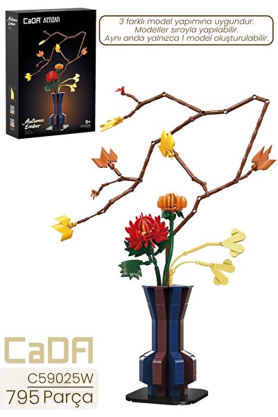 cada Artizan Autumn C59025W نموذج زهرة للزينة والتجميع، 795 قطعة نبات صناعي F...
