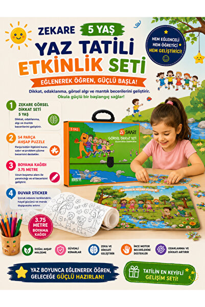 Kontrol Yayıncılık Zekare 5 Yaş Yaz Etkinlik Seti