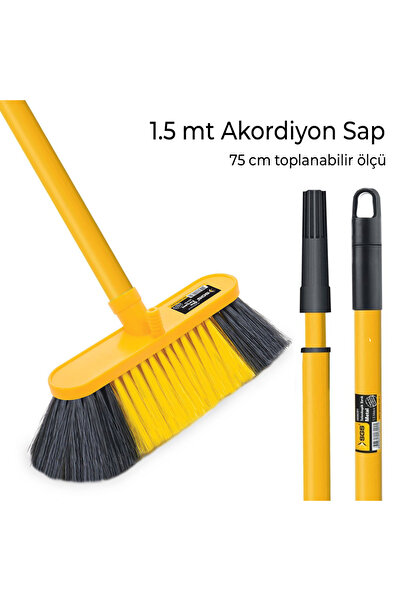 SGS 4165 Hortum Girişli Teleskopik Oto Yıkama Fırçası 1.5 Metre (23 cm) - Çiz...