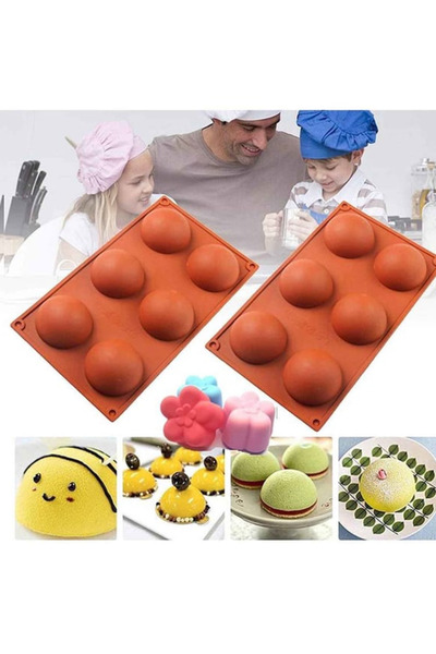 Adana Pasta Malzemeleri Bt-017 6 piece silicone mold ball diameter 8.5 cm