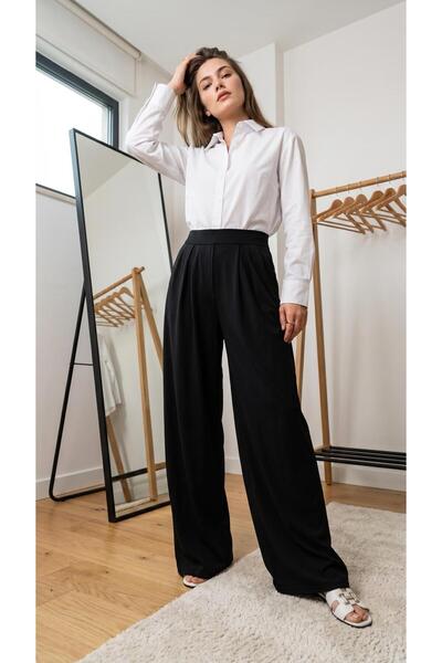 SİA LESS Women's Half-Shalwar Loose Fit Elastic Waist Summer Lycra Trousers