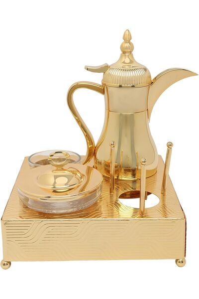 Solitaire Teapot, 5-piece set, Gold