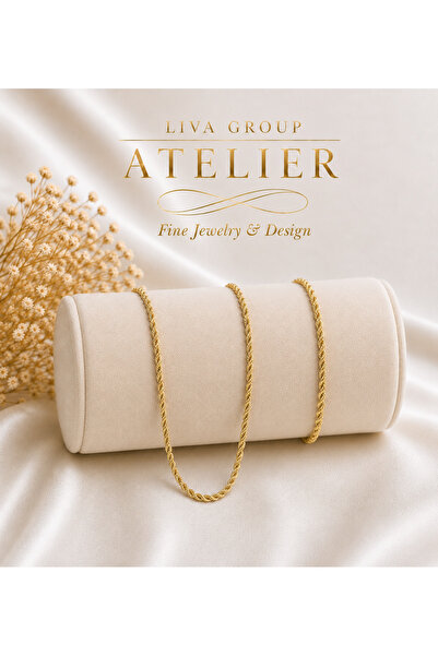 Liva Group Atelier XUPİNG Altın Kaplama 55cm Burgu Kolye Bileklik Set 2'li Ko...