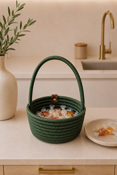 MaVaux Candya Handmade Rope Multi-Purpose Guest Candy Basket, Gift Basket, We...