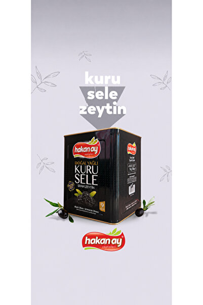 Hakan Ay Gemlik Zeytinleri Hakan Ay Kuru Sele Siyah Zeytin | Tuzsuz | Kostiks...
