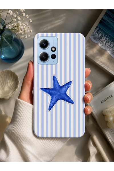OVADA Redmi Note 12 Uyumlu Deniz Yıldızı Desenli Telefon Kılıfı