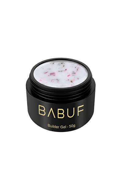 BABUF Gel construcție cu flori uscate Milky Bloom, 50g