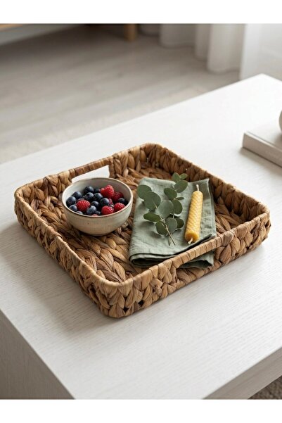 HBS Art Design Set of 3 or Single Natural Wicker Presentation Tray - Fine and...